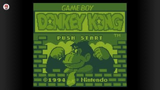 Donkey Kong Game Boy title screen.