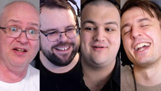 df direct weekly 200 art, showing rich, john, oliver and alex in various emotional states