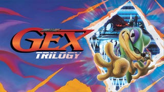 Gex Trilogy artwork showing game logo and green cartoon gecko in sunglasses