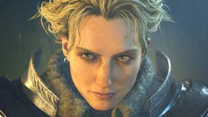 Monster Hunter Wilds screenshot showing close up of Olivia, blonde-haired female warrior in armour